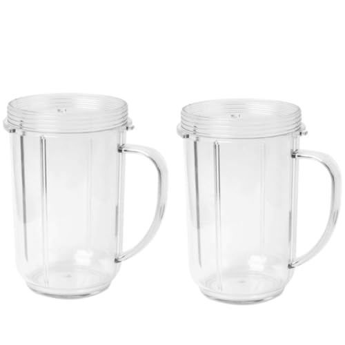 2x 16oz Magic Bullet MB1001 Replacement Cup — Blender/Juicer Tumbler Cups
