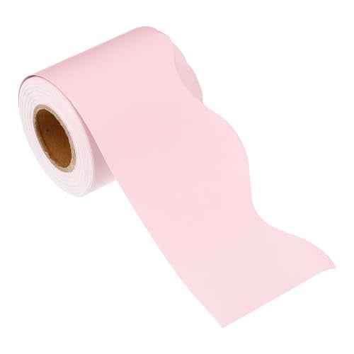 PATIKIL 2.24" x 32.8Ft Bulletin Board Border,Scalloped Trim Strips Wall Decor for Locker Classroom Cork Poster Black Board White Chalkboard, Light Pink