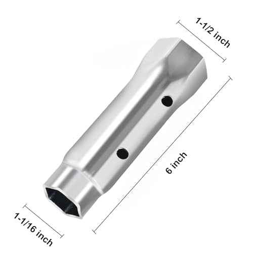 RV Water Heater Element Wrench Socket,Dual Hex Wrench Removal Tool for Anode Rod,(1-1/16 in x 1-1/2 in x 6 in),for All Residential and RV Camper Travel Trailer Motorhome