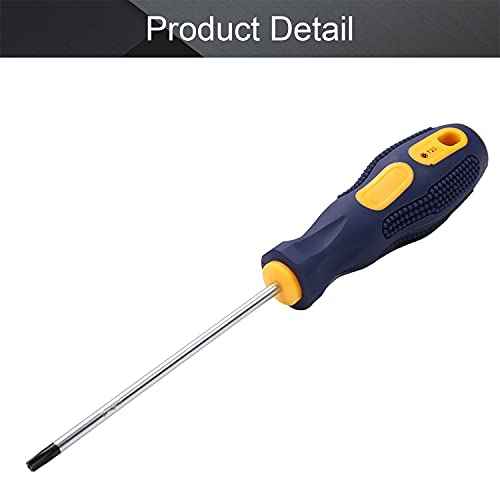 Utoolmart Torx Screwdriver, T20 Security Magnetic Star Screw Driver with 100mm CR-V Shaft and Black Yellow Handle, 1 Pcs