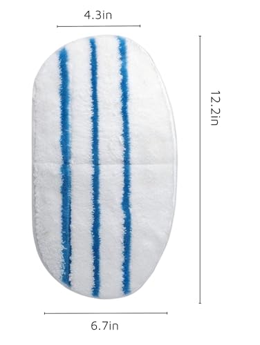 Flammi 12-Pack Replacement Pads for PurSteam ThermaPro 10-in-1 Steam Mop (NEW Velcro Tabs) - Microfiber