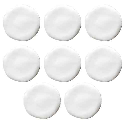 8PCS 5 Inch Polishing Pad, Round Car Orbital Detailing Polishing Pad with Hook & Loop Design, Soft Microfiber Buffing Wheel for Vehicle Sealing Glaze, Waxing (5 Inch)