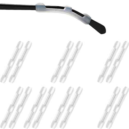 Eyeglass Ear Cushions - Soft Silicone Glasses Ear Grip Temple Tips Eyeglass Pads Anti Slip Eyeglasses Ear Hook Comfort Sport £¬7 Pairs (M-Clear, all)