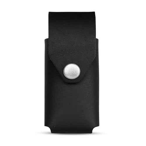 Riveted Leather Multitool Sheath for Leatherman Surge, Super Tool 300, CORE (Black) - Full Grain Leather Belt Tool Holder - Multi Tool Holster w/Solid Brass Rivets