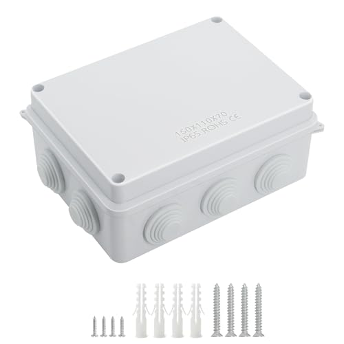 LeMotech ABS Plastic Dustproof Waterproof IP65 Junction Box Universal