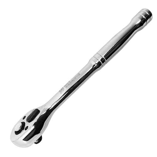 3/8-Inch Drive Ratchet, Quick-Release Reversible Ratchet Wrench, 72-Tooth 3/8 Drive Ratchet Handle, Chrome Alloy Made, Cr-Mo Head,Full Polished