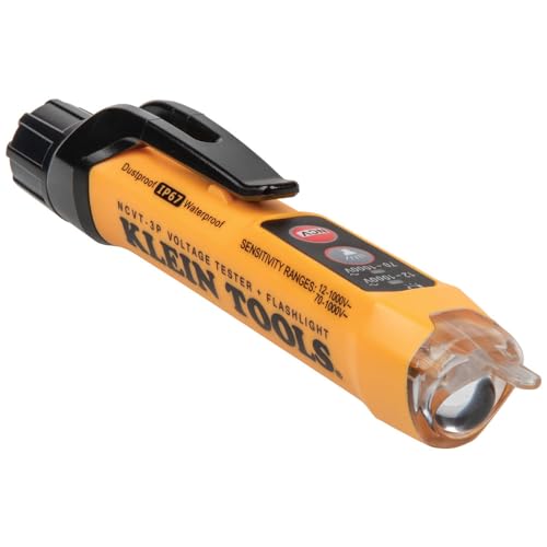 Klein Tools Dual Range Non-Contact Voltage Tester NCVT3P with Flashlight, Audible & LED Alerts