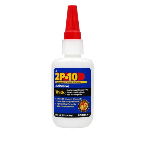 FastCap 80208 2P-10 Thick Wood Adhesive Glue 2.25 Oz Refill for Professional Woodworking