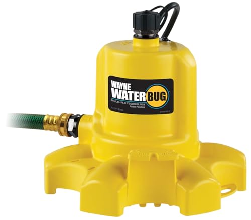Wayne WaterBUG Submersible Water Pump - Original, 1350 GPH, Multi-Flo Technology