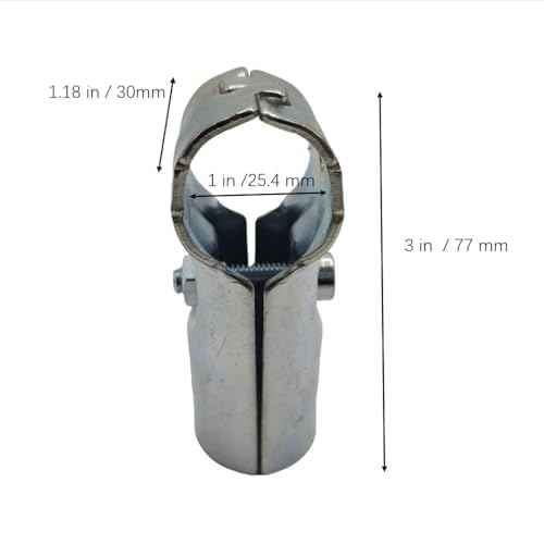 2 Pcs T Clamps Pipe Connector, End Rail T Clamp,Metal Clamp Fittings,1" O.D. 25.4 mm,Galvanized Steel Chain Link Fence, Bolts and Nuts Included