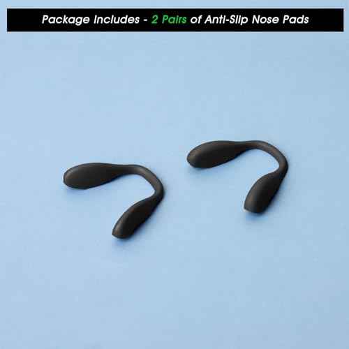 Acefrog Upgraded 2 Pieces Nose Pads for Oakley Split Shot OO9416, Crossrange OO9371, Targetline OO9397 OO9398 Sunglasses, Push-in Nose Piece Replacement, Anti-Slip Nose Pad, Black