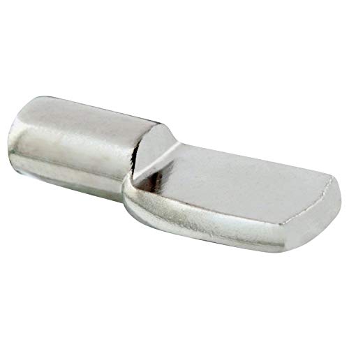25 Pack Rok Heavy Duty 3/16 Inch (5mm) Nickel Plated Shelf Pins, Spoon Shape Support Pegs