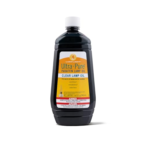Lamplight Ultra-Pure Clear Lamp Oil 32 Fl Oz - Sootless & Odorless