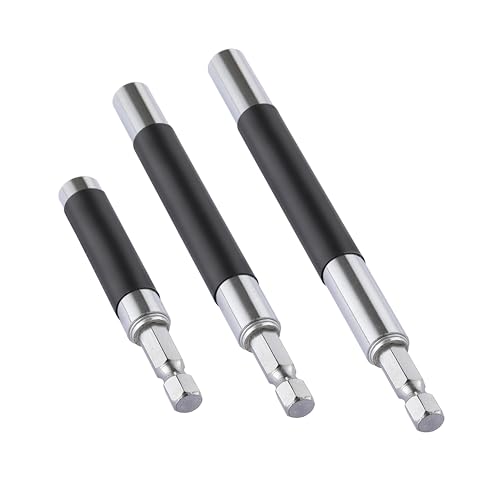 3PCS Bit Holder, HIA Magnetic Drill Bit Holder Extension, small (3.07"?4.6"), medium (4.7"?7.8") and large (5.5"?9.4")