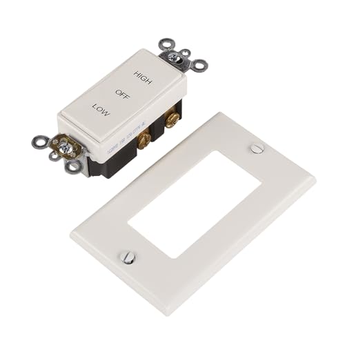 Master Flow 2-Speed Whole House Fan Control Switch with 12-Hour Timer Compatible