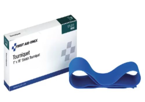 First Aid Only Rubber Tourniquet - Emergency Bleeding Control, 1 Box