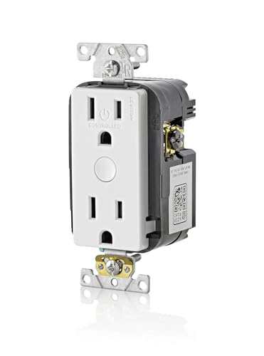 Leviton Decora Smart Wi-Fi Outlet 15A, 2nd Gen, White, Outlet Control
