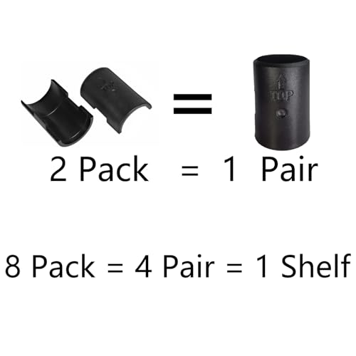 WAFJAMF 8 Pack Wire Shelf Lock Clips for 1" Post - Replacement Shelf Clips