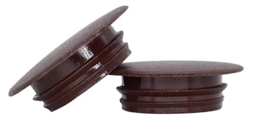 (Pack of 250) Plastic Hole Plugs 35/64" (14 mm) Furniture Hole Plugs Drill Hole Cover Caps Screw Hole Cover Caps, Walnut Dark (S16)