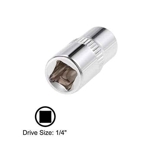 uxcell 1/4-Inch Drive External Torx Shallow Socket Set E4 E5 E6 E7 E8 Cr-V Steel 5 Pcs