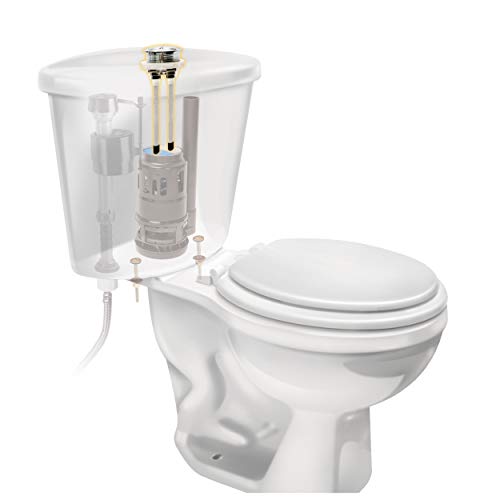 Fluidmaster Dual Flush Valve Replacement Button - 1 Pack Chrome Finish for 3” Toilets