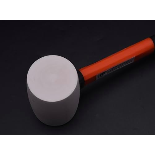 Edward Tools White Rubber Mallet Hammer - Harden - Non marking - Durable Eco-Friendly Hammer for Flooring, Camping, Tent Stakes, Woodworking, Pavers - Ergo Grip Handle - Flat Surface Head (8 oz)