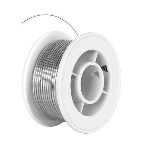 60-40 Tin Lead Rosin Core Solder Wire for Electrical Soldering, Electronics Repair, DIY Projects, With Soldering Tip Cleaner (1.5mm-50g)