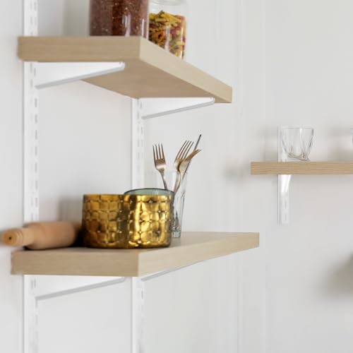 Yalikop 10 Pack Adjustable Shelf Brackets 11.5 Inch White Heavy Duty Wire Shelving