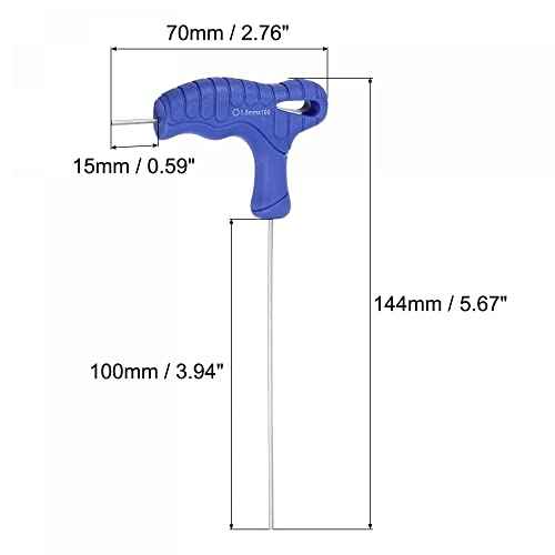 uxcell 1.5mm Hex Key T-Handle Dual End Wrench Spanner, Metric CR-V Steel 2 Pcs
