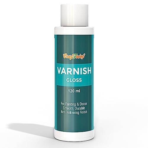 CrafTreat Gloss Varnish - Clear Acrylic Varnish for Oil Painting, Canvas, Wood - 120 ml