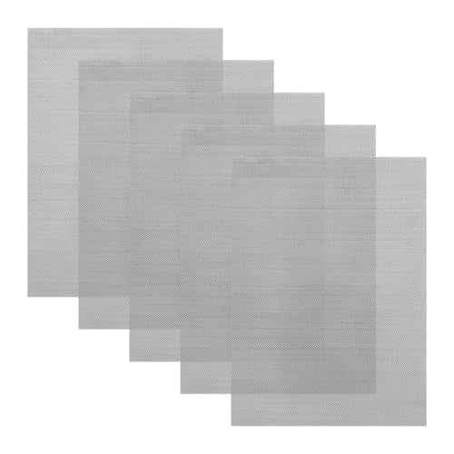 5 PCS Plastic Welding Mesh, 5.9 x 7.9 inch Reinforcing Stainless Steel Woven Wire Mesh, Car Bumper Repair Wire Cloth Welding Kit for Window Screen Fireplace Nets