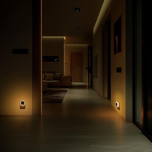 Sujeet Warm White Night Light 4-Pack Plug-in Dusk to Dawn Wall Night Lights