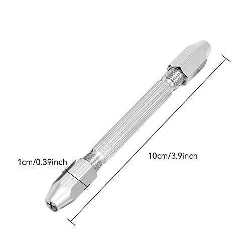 4pcs Double Ended Pin Vise Micro Drill Bit Set, Hexagonal Twist Drill for Glasses, Handicraft, Jewelry, Watch Making