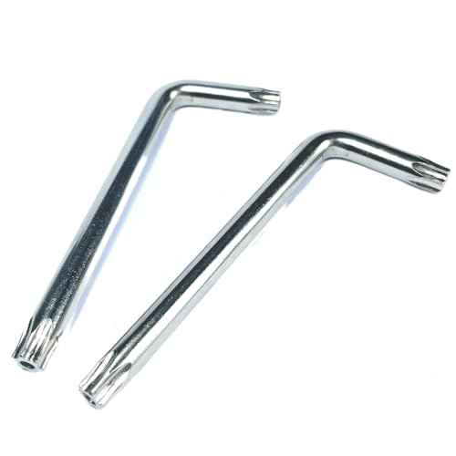 2pcs T45 Torx Bit T45 Anti Tamper Proof Torx Star Key Bit Wrench,T 45 torx key set,allen key drill bit set L-Shape,S2 Steel tamper proof torx bit set