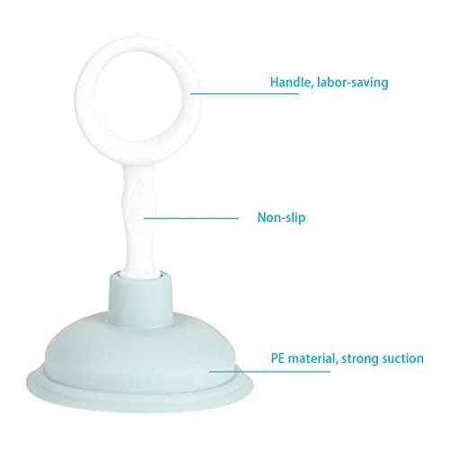 Sink Plunger,Mini Hand Drain Plunger,Small Force Pump Helper Unclogger Tool Clog Remover for Bathrooms,Kitchens,Sinks,Baths and Showers(Green,4.13Inch¡¿6.5Inch)