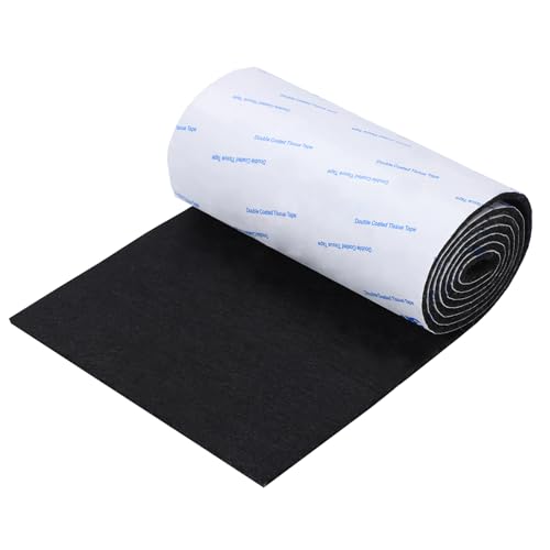 Black Felt Furniture Pads 40 x 5 Inch Self-Adhesive Floor Protectors - 1 Pack
