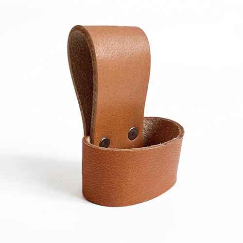 Hammer Holster with Belt Loop Leather Premium Hammer Holder for Tools Snap-in Hatchet Axe Carrier Small Firefighter Hammer Sleeve Brown Multi-Tool Holder for Belt