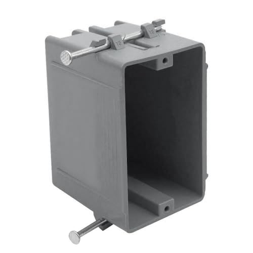 XGGYA 1-Gang Gray PVC Electrical Outlet Box, 18 Cubic Inch, New Work