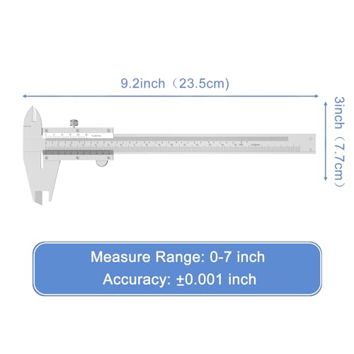HDLNKAK 6 inch/150mm Vernier Caliper Measuring Tool, 6" Non Digital