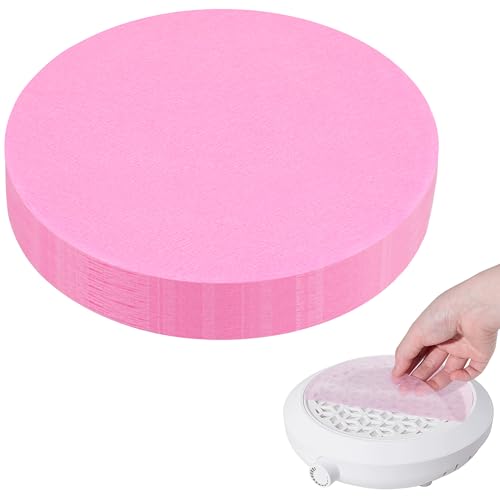 200 Sheets Nail Dust Collector Filter Paper Disposable Nail Dust Filters for Most of Nail Dust Collector Machine Nail Vacuum Dust Collector for Nail Salon Nail Supplies Accessories (new pink)