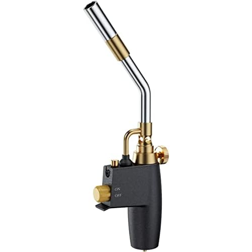 High Intensity Propane Torch Head, Adjustable Flame Welding Torch with Self Ignition, for MAPP/MAP Pro/Propane Gas, Portable Hand Trigger Start Torch for Gas Welding/Searing Steak