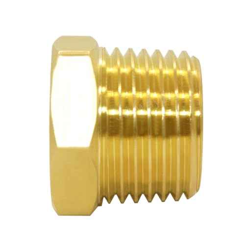 Joywayus 1/2" NPT Male Pipe Plug Outer Hex Head Plug Brass Pipe Fitting(Pack of 3)