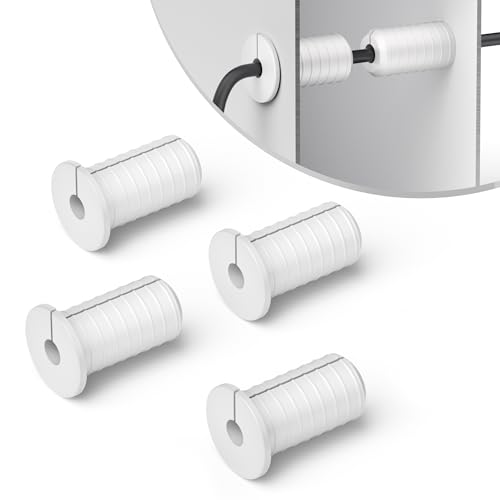 Gunovy White 3/4 Inch Wall Grommets for Starlink Cables - Silicone Cable Routing Kit