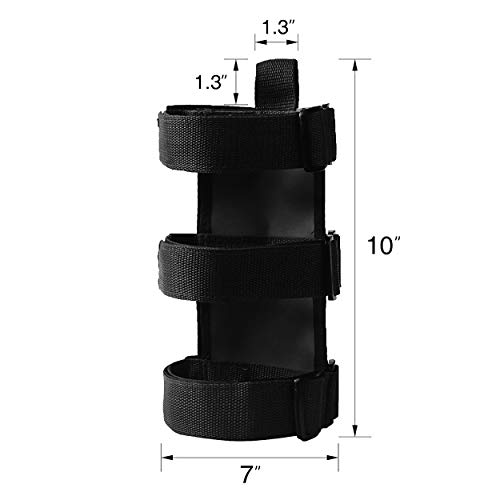 Fire Extinguisher Mount for Roll Bars - Adjustable, Secure, Easy 1 Min. Install with No Tools - for JK JKU JL TJ CJ - Stainless Hardware. Great Wrangler Accessories