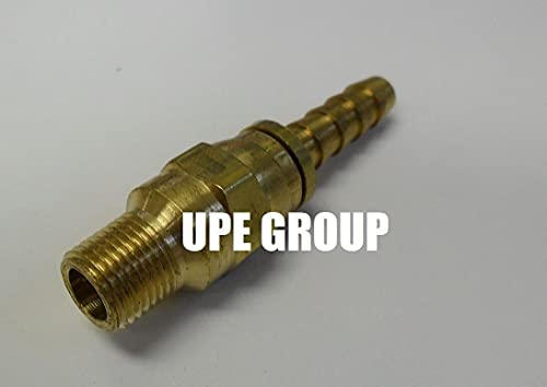 1/4 Inch Swivel Hose Barb Fitting - 1/8 Male NPT Brass Connector for Gas Water Air