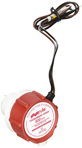 Jabsco Rule 46DR Replacement 800 GPH Livewell Baitwell Pump - 12V Water-Cooled, Stainless Steel Shaft, Snap-In Cartridge - Tournament Series