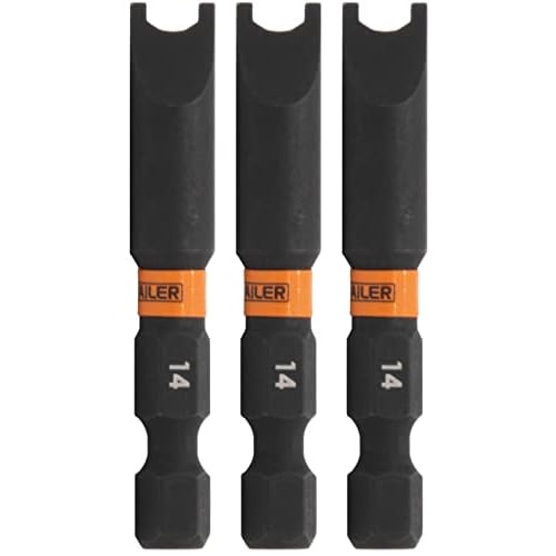 Spanner #14 Impact Driver Bit - Railer Snake Eye #14 S2 Steel 2 Inch Spanner Power Bits (3 Pack)