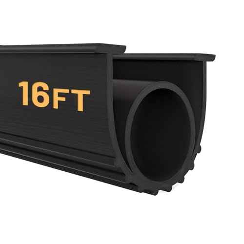 DGSL Garage Door Seals Bottom Rubber Weather Stripping Kit Seal Strip Replacement, Universal Weatherproof Threshold Buffering Sealing Rubber 5/16 Inch T Ends (16 Ft, Black)