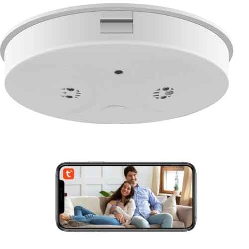 TANGMI WiFi Spy Smoke Detector Hidden Camera 1080P HD Wireless Security Camera with Night Vision/Motion Detection/Remote View for Home and Office