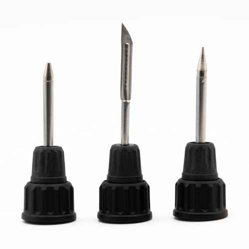 Iroda Solderpro 25LK Spare Soldering tips Set for Battery Rechargeable Soldering Iron, Inlcudes Conical Tip, Pointed Conical Tip, Hot Knife.